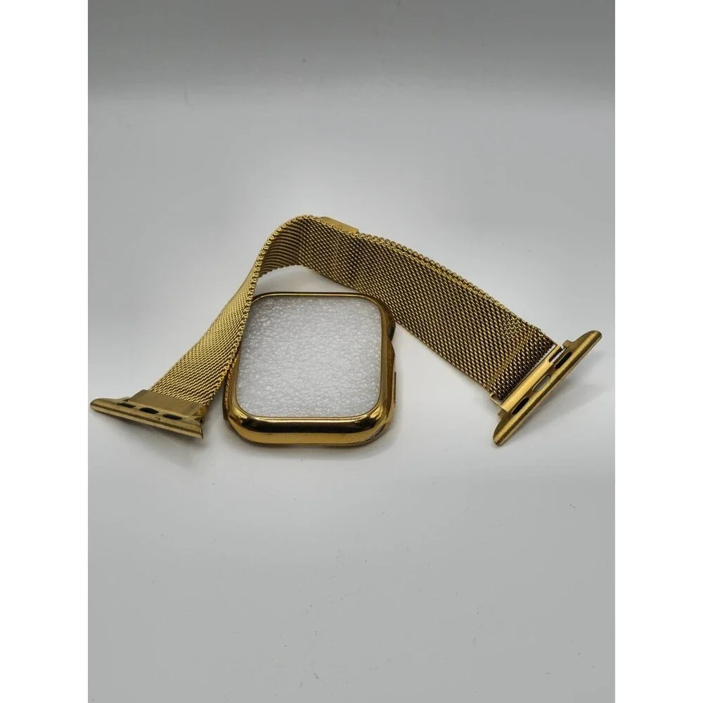 Posh Tech Gold Milanese Apple Watch Band Case Set 42/44/45mm